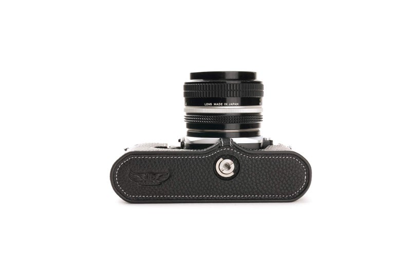 BolinUS Nikon FM2 Case, BolinUS Handmade Genuine Real Leather Half Camera Case Bag Cover for Nikon FM2 FM FE FM2n FE2 With Hand Strap (Black) - Image 5